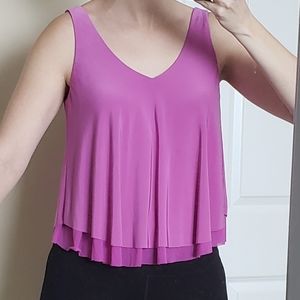 Express Cropped Layered Swing Tank